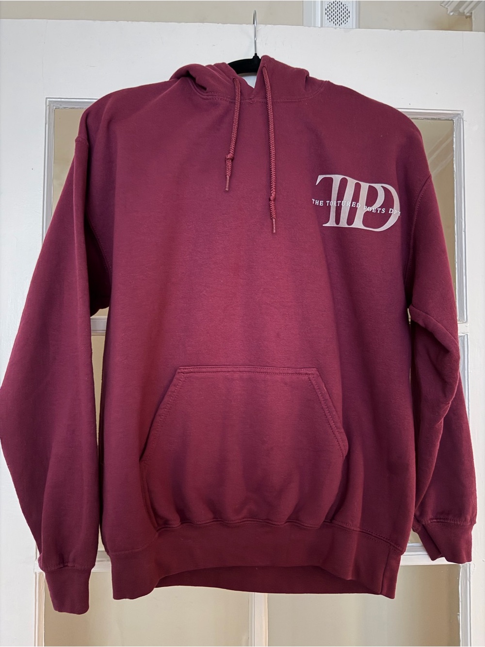 Taylor Swift Gildan Maroon Tortured Poet’s Department Pullover Hoodie